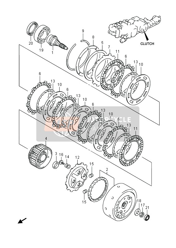 2144126J10, Plate, Clutch Drive (T:3.0), Suzuki, 0